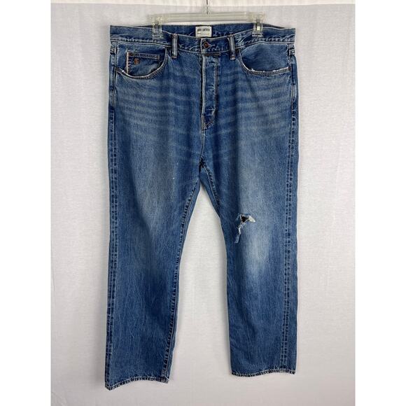 Todd Snyder Jeans Mens Classic Fit Selvedge Denim Casual Grunge Distressed Fall - Picture 1 of 11